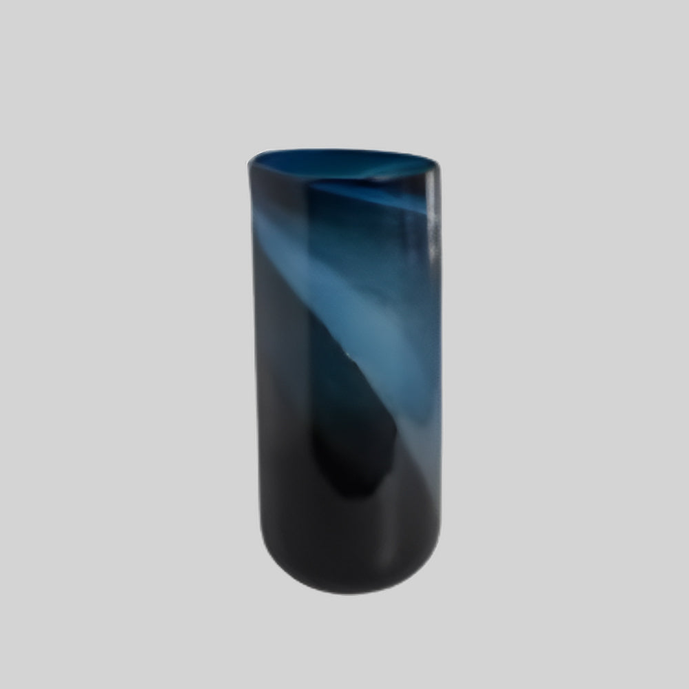 Dome Blue and Black Vase